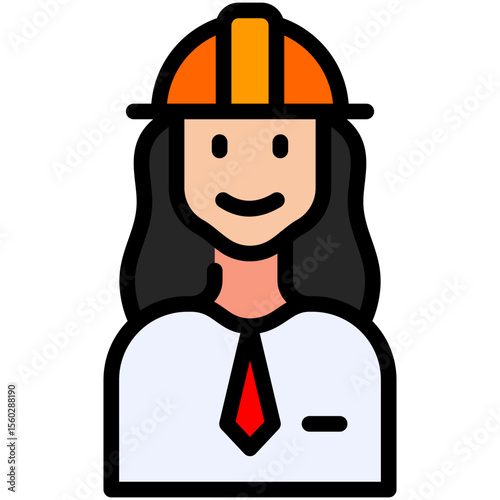 engineer filled line icon