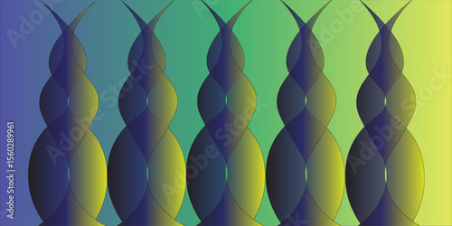 PrintAbstract background with lines. Vector background with waves. Background for music album, poster, card, advertisement. Element for design isolated on white. Green and yellow gradient