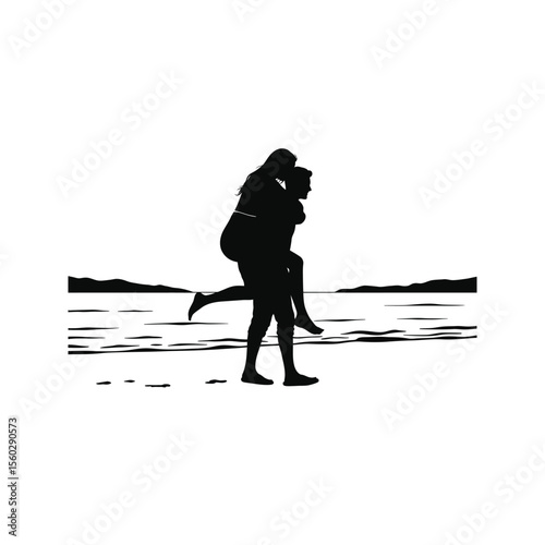 Silhouette of a man photographer in action taking photos