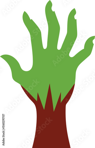 Halloween Zombie Hands Graphic Vector Element Spooky Icon Illustration for Horror Themes Premium AI-generated vector
