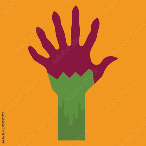Halloween Zombie Hands Graphic Vector Element Spooky Icon Illustration for Horror Themes Premium AI-generated vector
