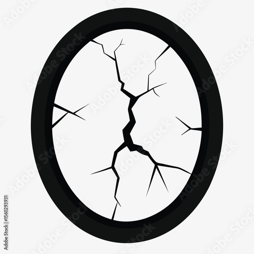 Cracked ground illustration design Premium AI-generated