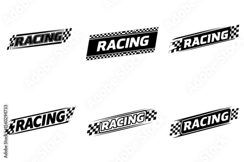 Checkered Racing Logo Set