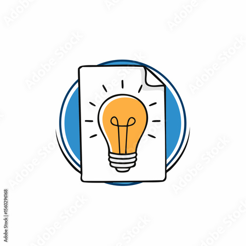 an image of an idea in the form of a logo on paper