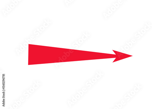 A bold red arrow represents a forceful path and strategy in motion, indicating dynamic direction.