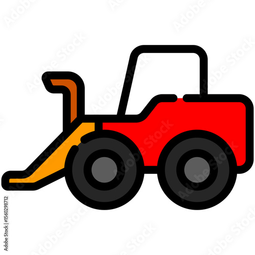 cultivator filled line icon