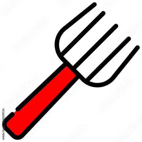 pitchfork filled line icon