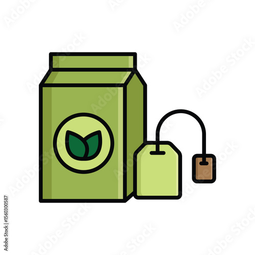 tea bag icon vector design template simple and clean