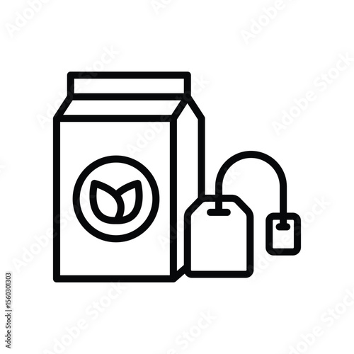 tea bag icon vector design template simple and clean