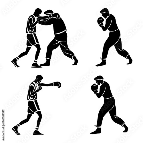 boxer  player silhouette