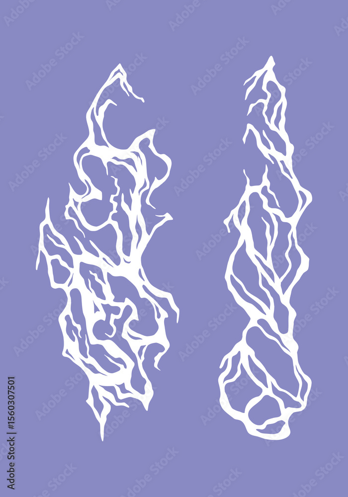Smoke cloud fume vapor illustration vector set collection clip art design element, dust, explotion editable