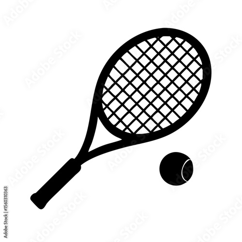 tennis racket and ball