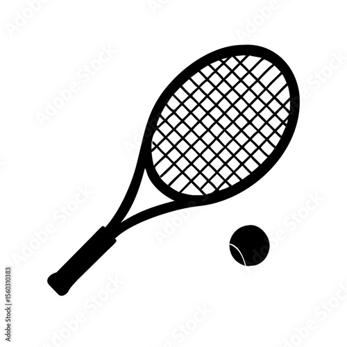 tennis racket and ball