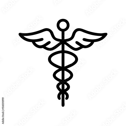 caduceus medical icon