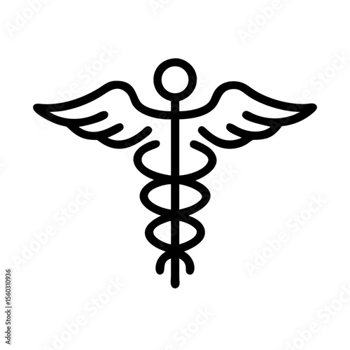 caduceus medical icon