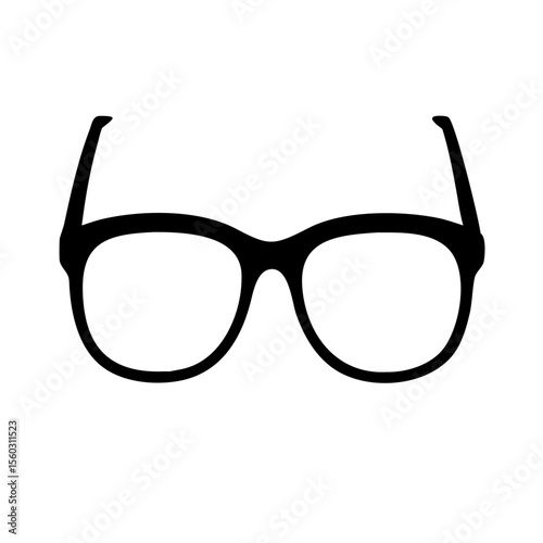 Glasses icon Stencil vector illustration 