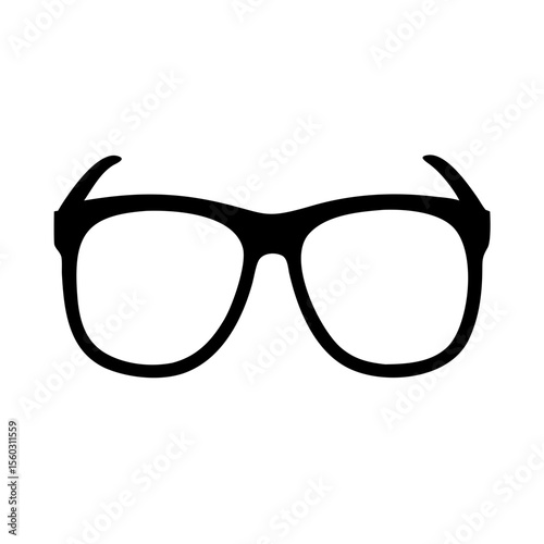 Glasses icon Stencil vector illustration 