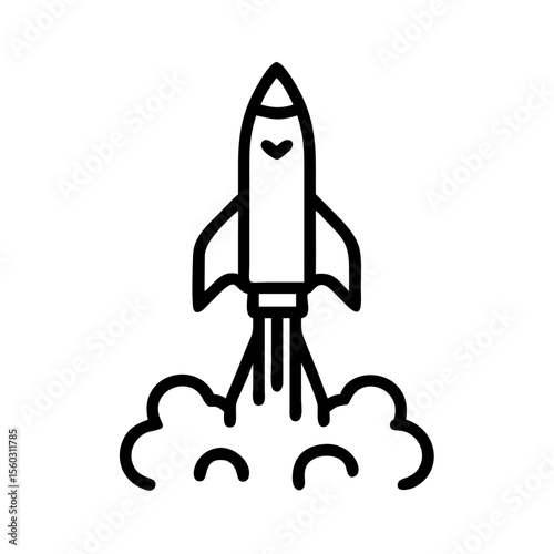 space rocket vector illustration
