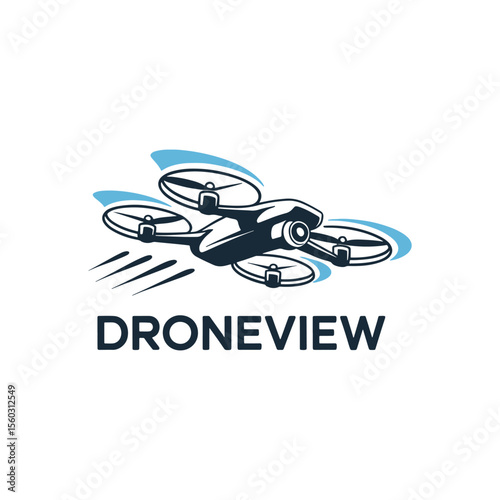 Unique drone logo Modern and minimalist vector and abstract logo