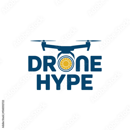 Unique drone logo Modern and minimalist vector and abstract logo