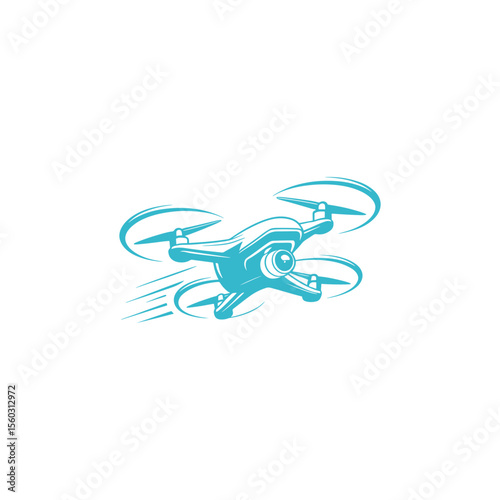 Unique drone logo Modern and minimalist vector and abstract logo