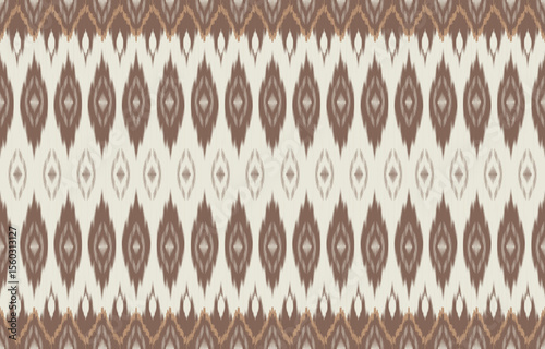 Ethnic abstract ikat art. Fabric Morocco, geometric pattern color oriental. Design for background textile, fabric, curtain, carpet, wallpaper, clothing, wrapping, Batik.