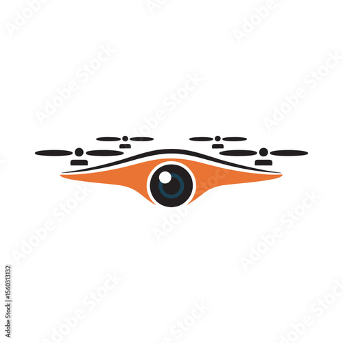 Unique drone logo Modern and minimalist vector and abstract logo