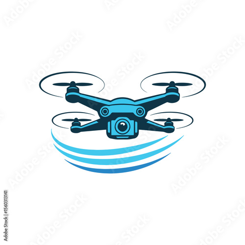 Unique drone logo Modern and minimalist vector and abstract logo