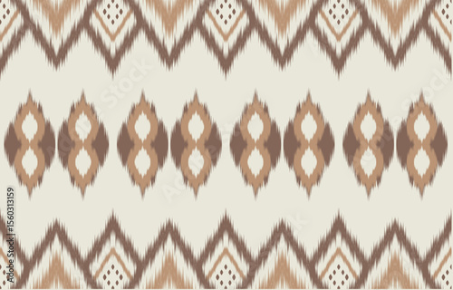 Ethnic abstract ikat art. Fabric Morocco, geometric pattern color oriental. Design for background textile, fabric, curtain, carpet, wallpaper, clothing, wrapping, Batik.