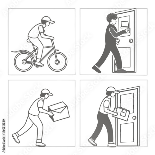 Delivery Person Delivering Packages