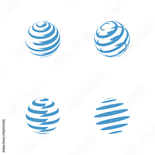 Unique globe logo Modern and minimalist vector and abstract logo