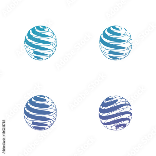Unique globe logo Modern and minimalist vector and abstract logo
