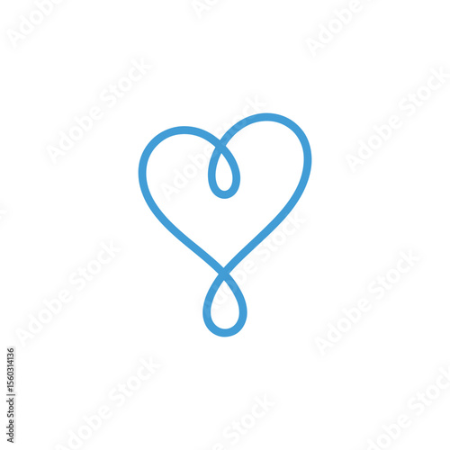 Unique heart love logo Modern and minimalist vector and abstract logo