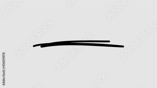 Underline scribbles graphic animation. Alpha channel. Transparent background motion design. 4K resolution