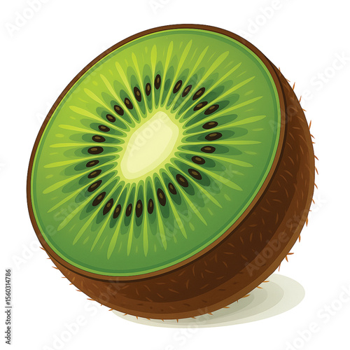 kiwi fruit isolated vector on white background