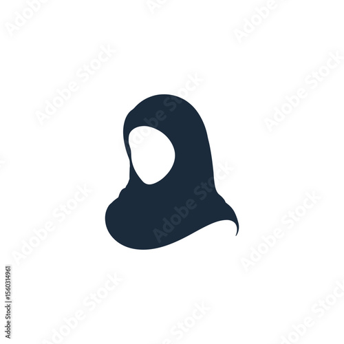 Unique hijab logo Modern and minimalist vector and abstract logo