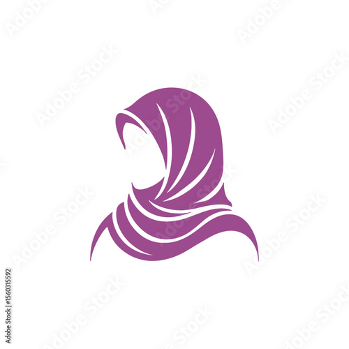 Unique hijab logo Modern and minimalist vector and abstract logo