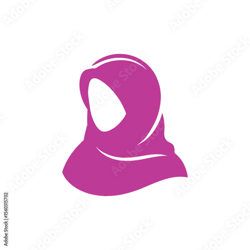 Unique hijab logo Modern and minimalist vector and abstract logo
