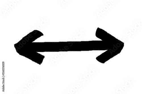 Arrow vector grunge hand drawn line.