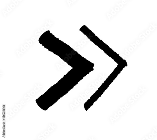 Arrow vector hand drawn grunge line.