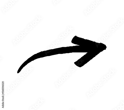 Arrow vector grunge hand drawn line.