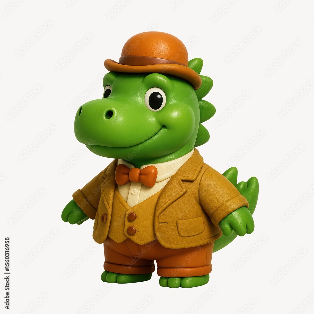 Obraz premium Dapper dinosaur toy figure style