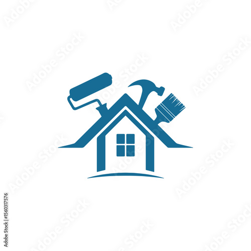 Unique home construction logo Modern and minimalist vector and abstract logo