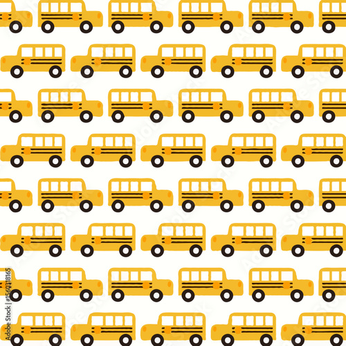 seamless pattern with cars of schools,  buses
