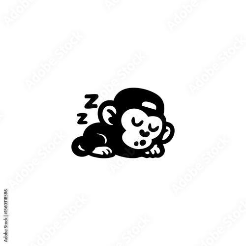 Sleeping monkey icon