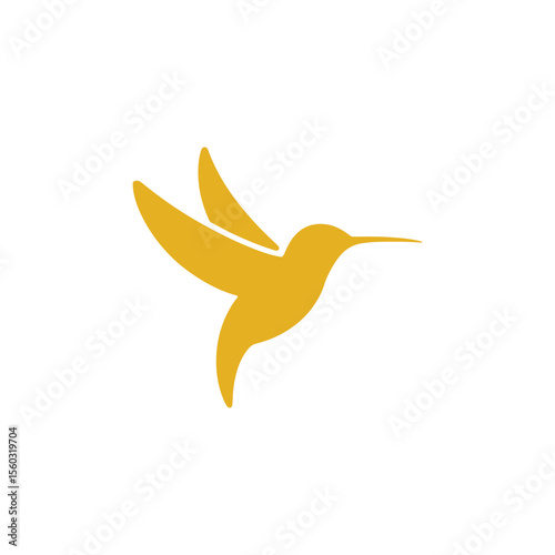Unique humming bird logo Modern and minimalist vector and abstract logo