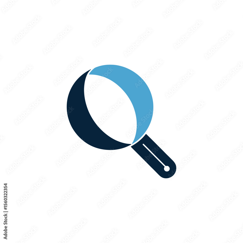 Unique magnifying glass logo Modern and minimalist vector and abstract logo