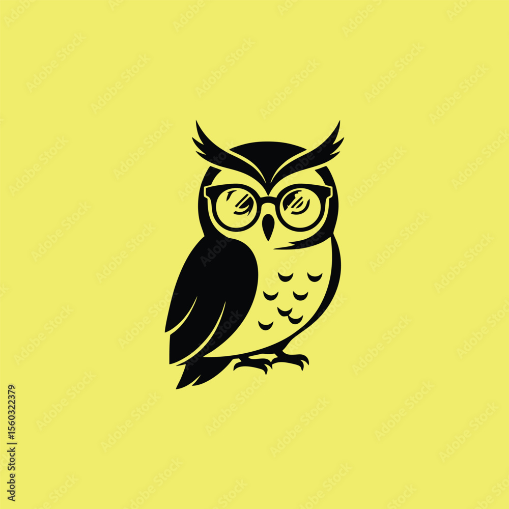 Obraz premium owl logo vector illustration