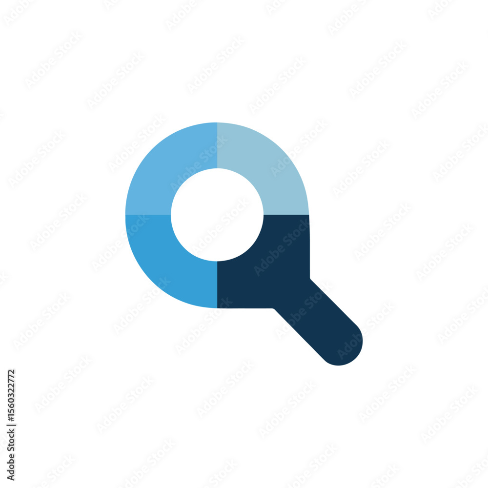 Unique magnifying glass logo Modern and minimalist vector and abstract logo