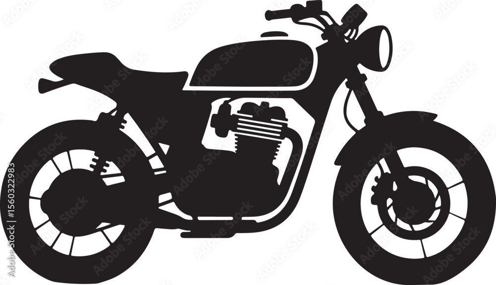 Obraz premium Motorcycle silhouette, Chopper motorcycle silhouette vector, motorcycle icon, motorcycle silhouette vector illustration on white background